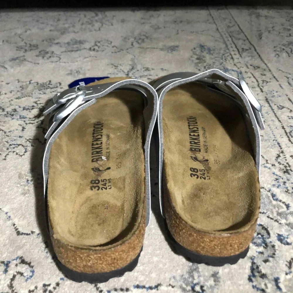 Birkenstock Arizona Silver Birko Flor